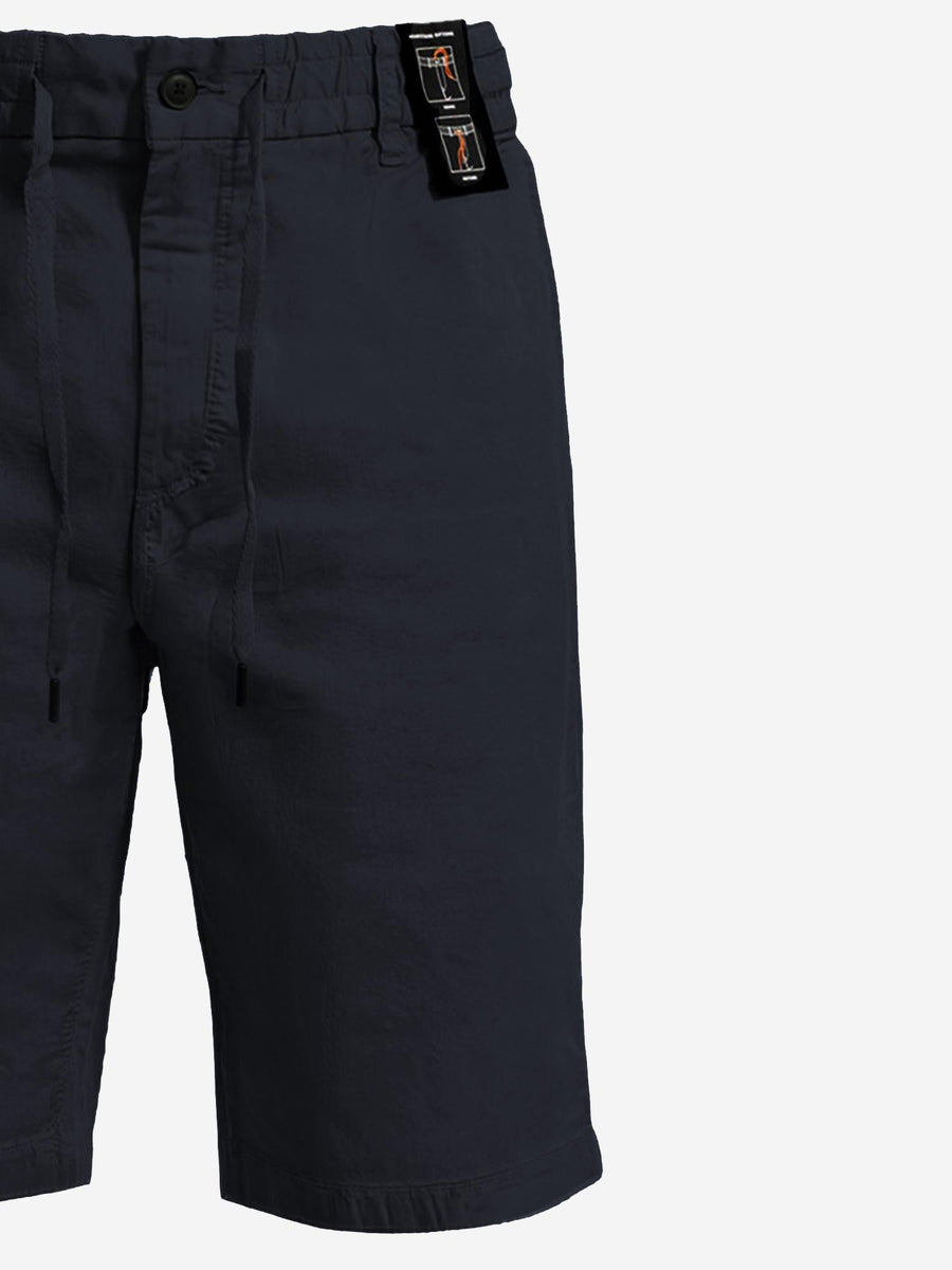 Stretch Cotton Pants Navy Short