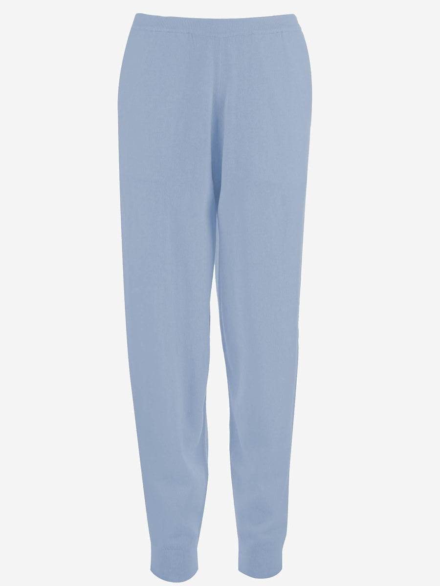 Wool And Cashmere Pants Light Blue Virgin Trousers