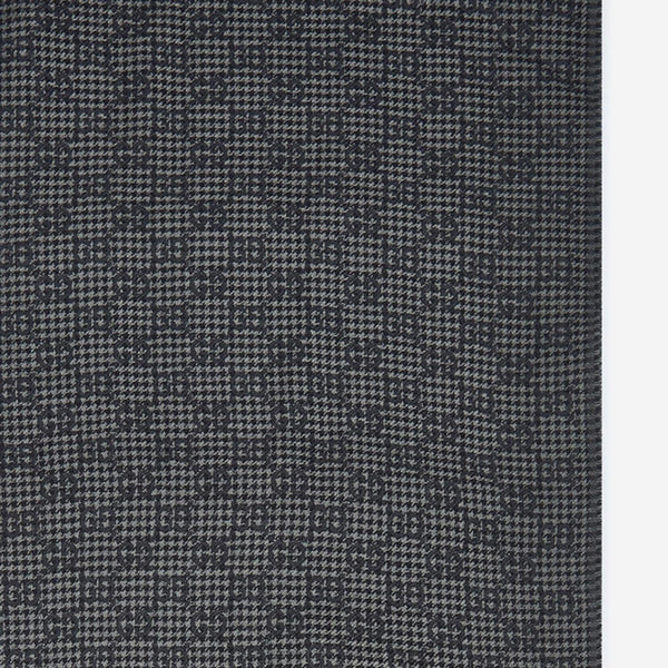Wool And Silk Shawl With Gg Motif Gray Scarf