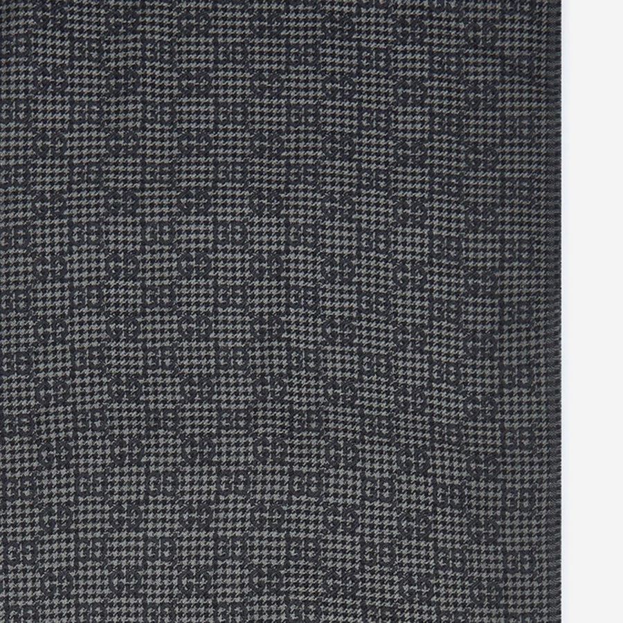 Wool And Silk Shawl With Gg Motif Gray Scarf
