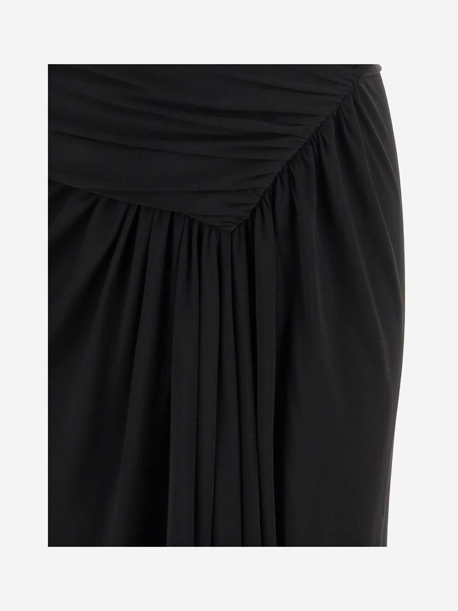 Viscose Draped Skirt Black