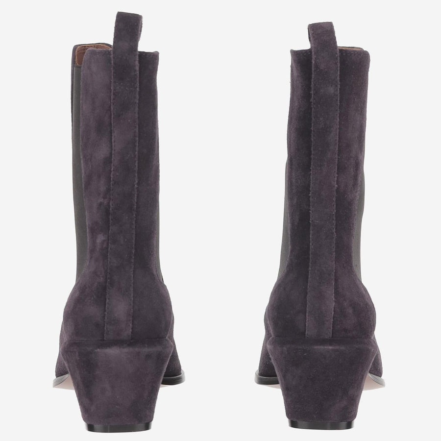 Ankle Boots Bettina 50 Dark Purple Calf Leather (bos Taurus)