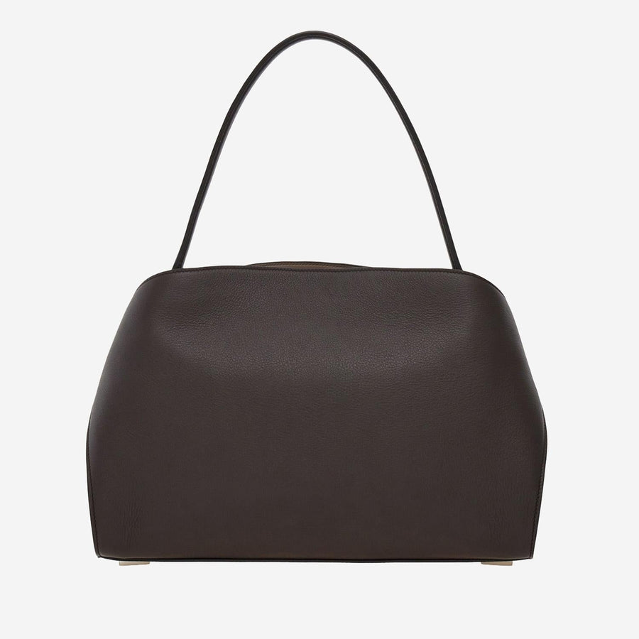 Shoulder Bag Hug Soft Leather Dark Brown