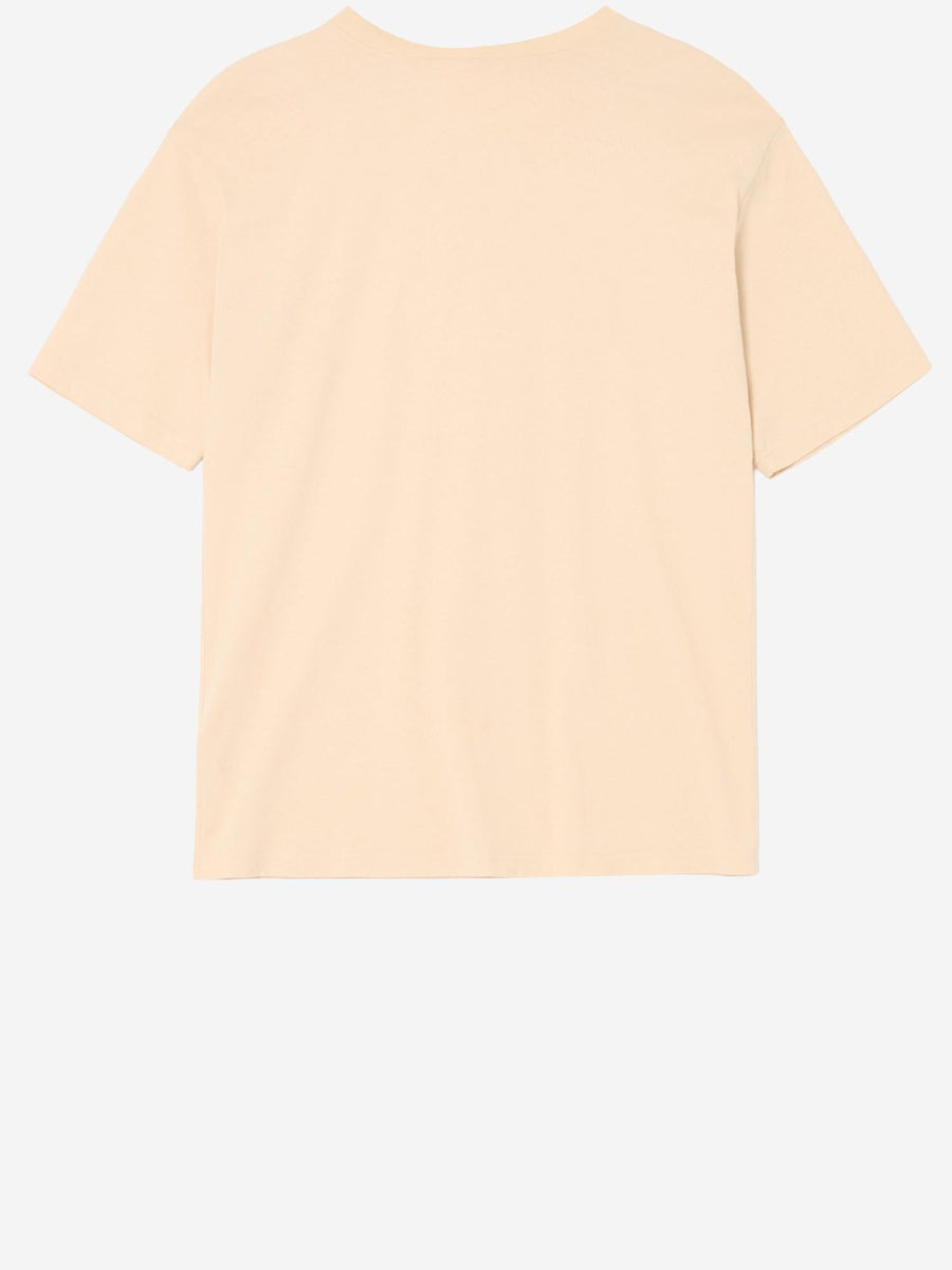 Cotton T-Shirt With Logo Cream T-shirts