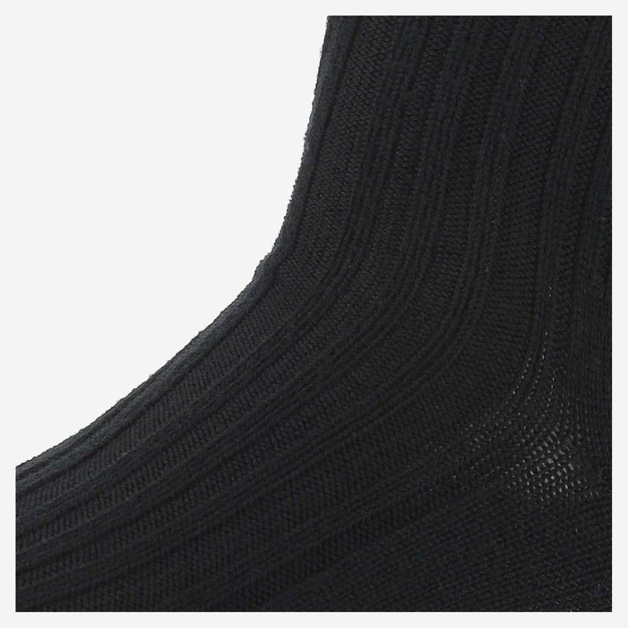 Virginia Cashwool Socks Black Wool
