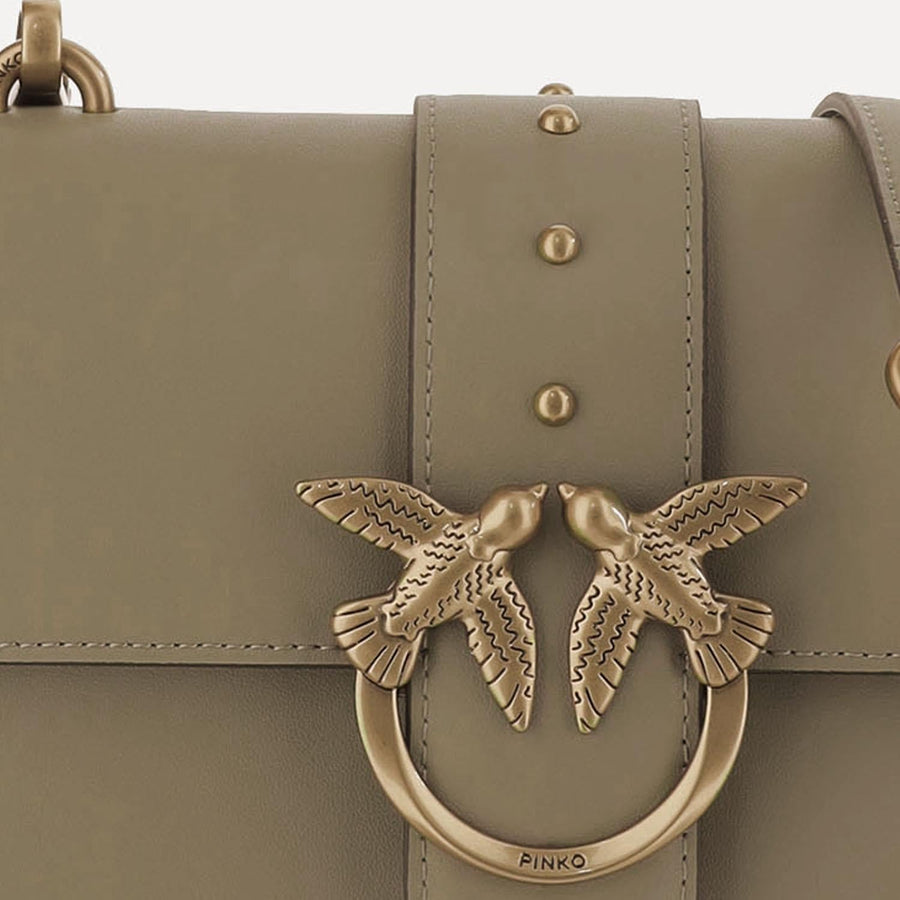 Mini Bag Love One Green Calfskin Leather Shoulder