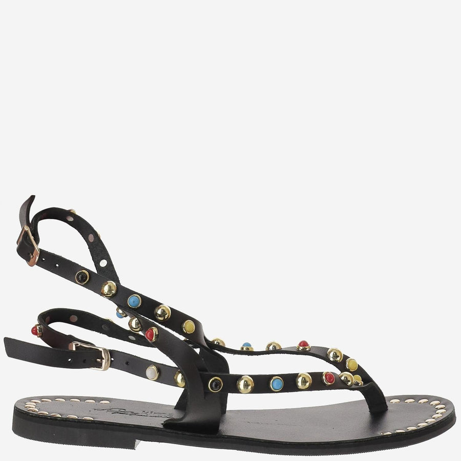 Leather Sandal Naxos Black