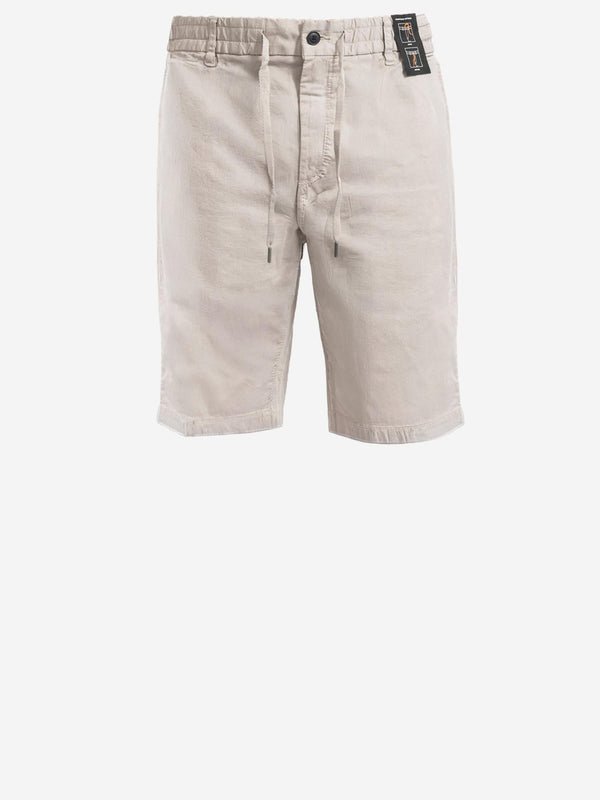 Pants Stretch Cotton Light Beige Short