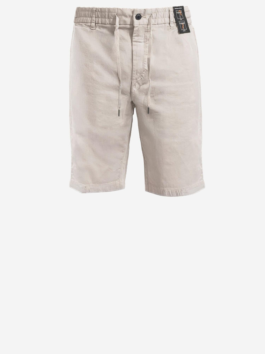 Pants Stretch Cotton Light Beige Short