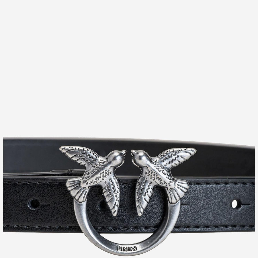 Love Berry Leather Belt Black