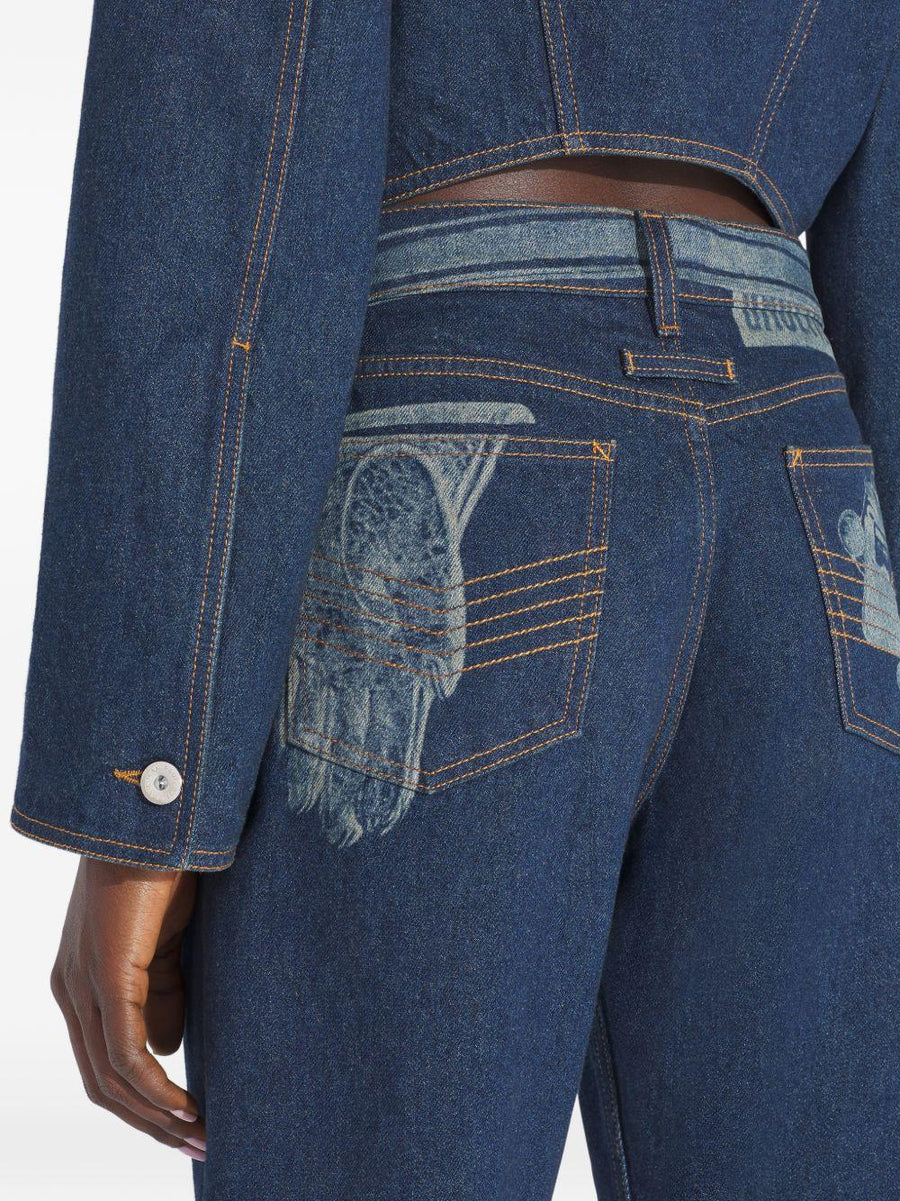 Jeans Straight Leg Blue