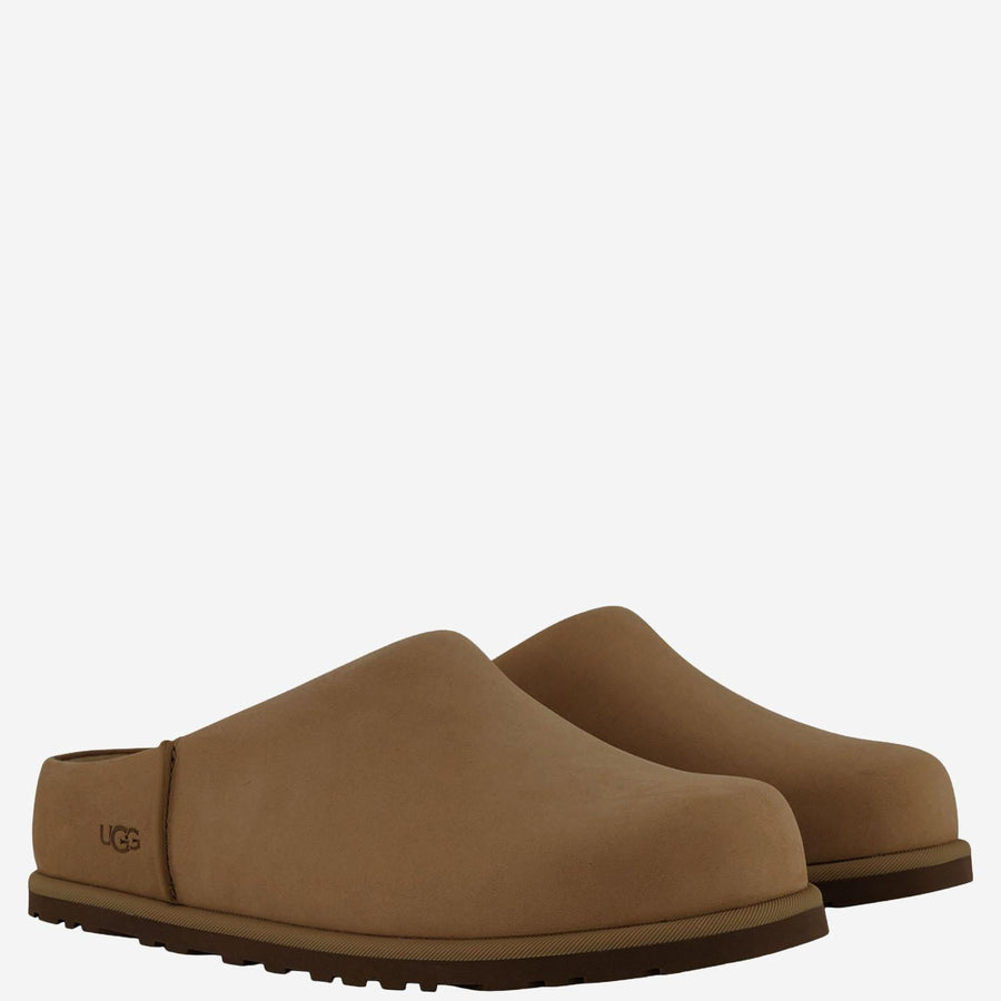 Leather Clogs Otzo Brown And Rubber Shoe