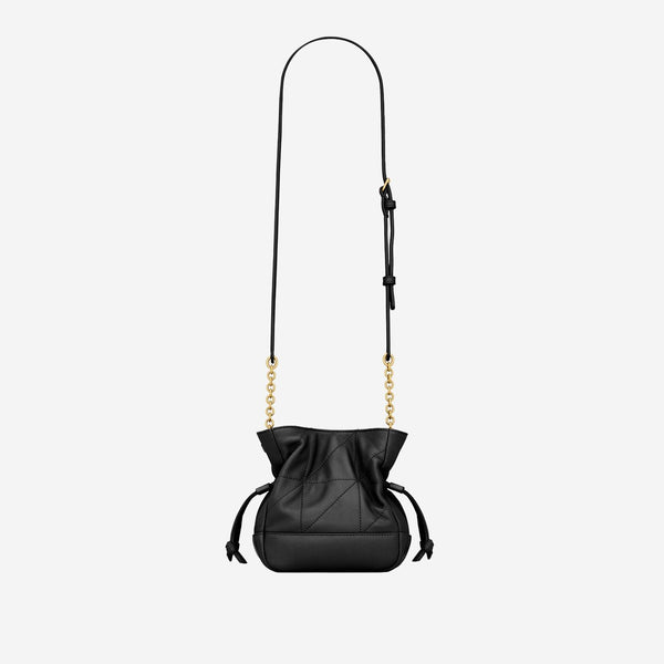 Mini Pochette Jamie Leather Black Shoulder Bags