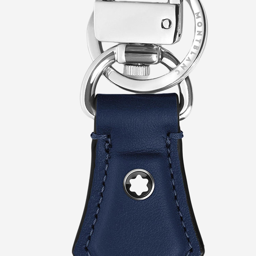 Keyring Pennino Navy Leather Wallets & Cardholders