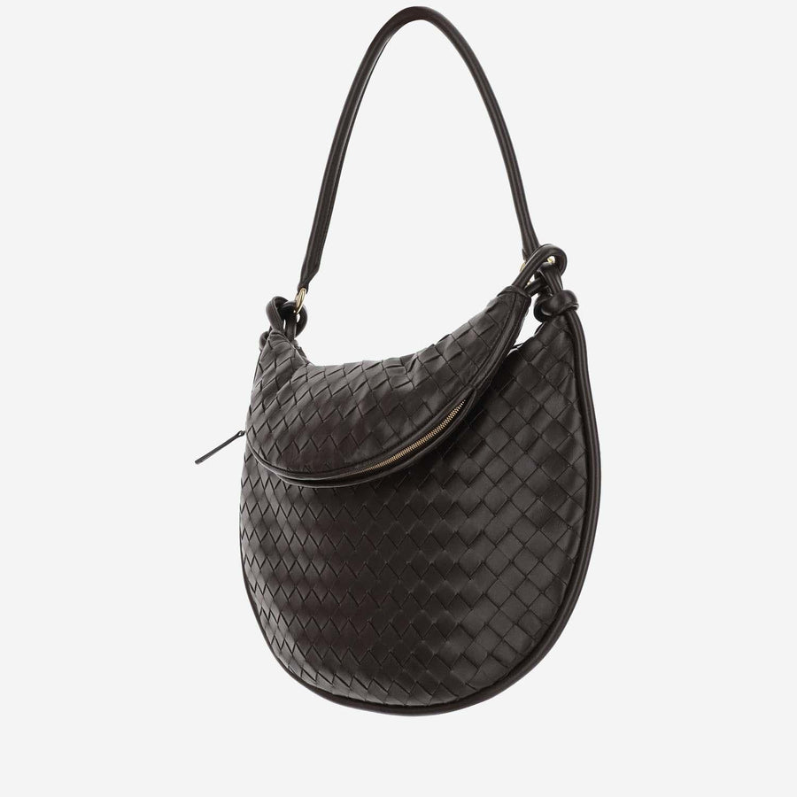 Large Gemelli Bag Brown Lambskin Shoulder