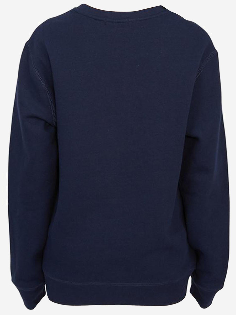 Cotton-Blend Sweatshirt Navy Cotton Polyester Hoods & Sweatshirts