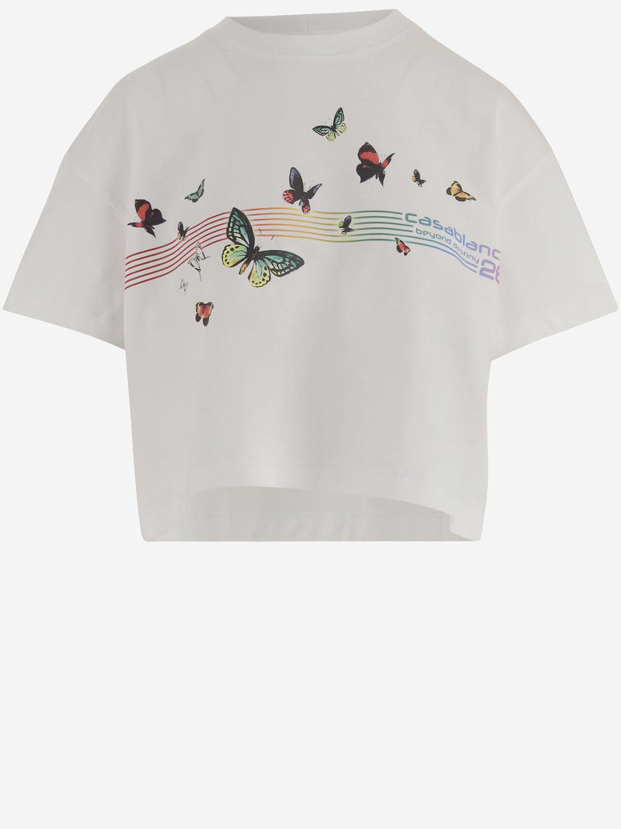 Cotton T-Shirt With Logo White Main: Organic T-shirts & Jerseys