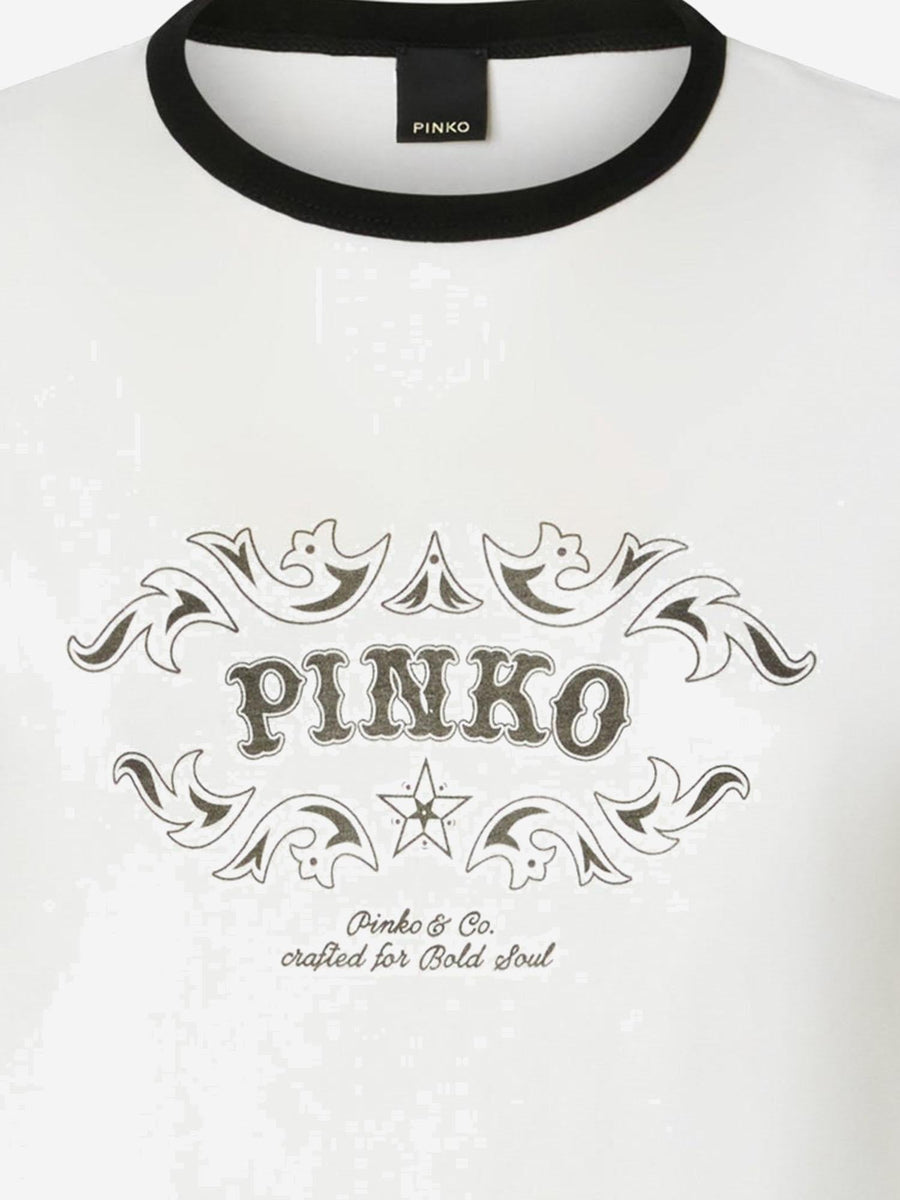 T-Shirt With Logo White Cotton T-shirts & Jerseys
