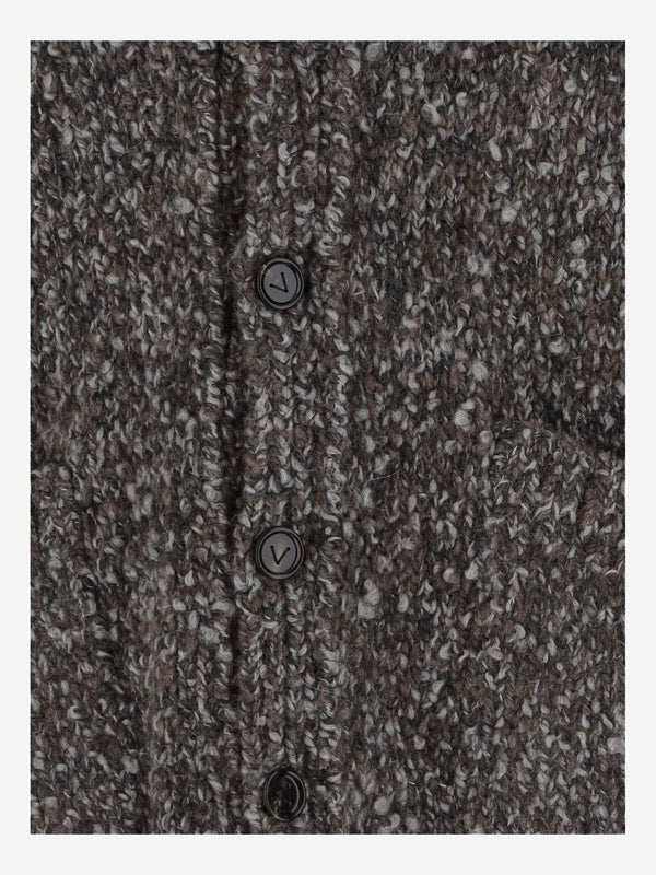 Alpaca Cardigan With Shawl Collar Wool