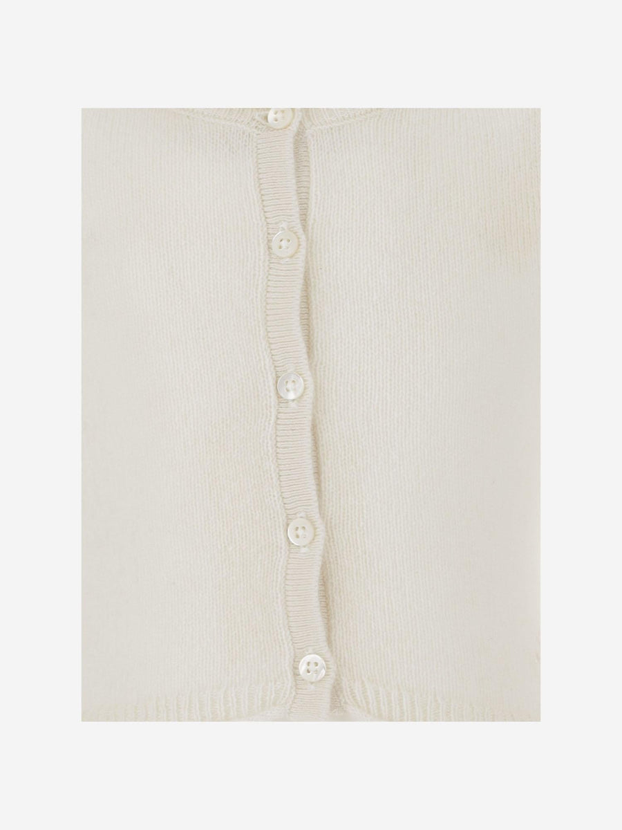 Cashmere Cardigan For Kids White