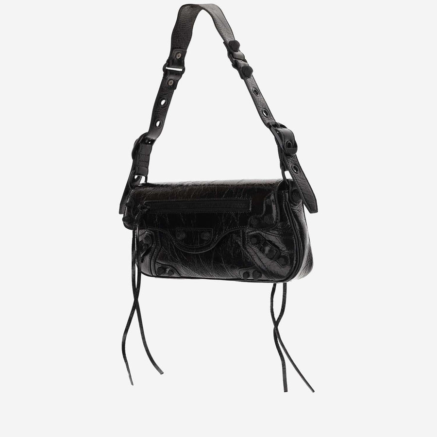Le Cagole Shoulder Bag Small Black Lambskin