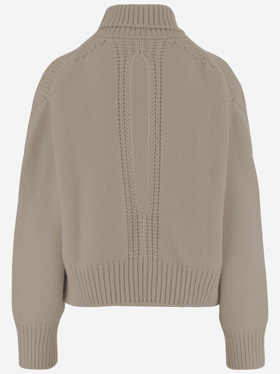 Cashmere Turtle Neck Sweater Beige