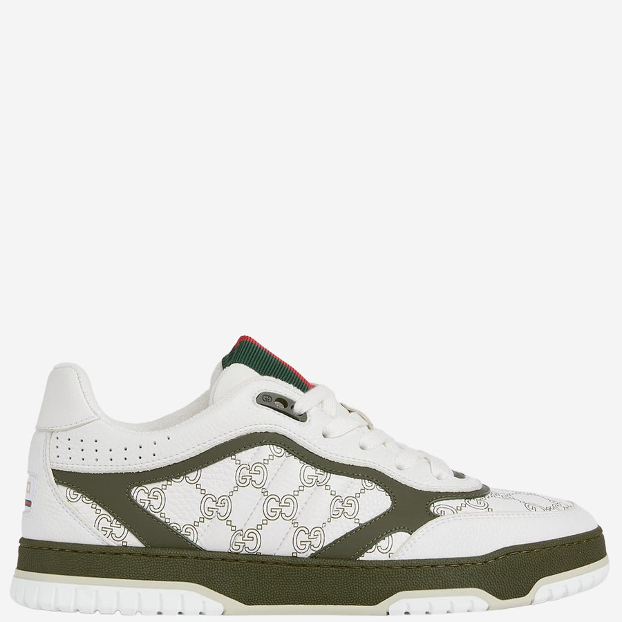 Web Leather Sneakers Green Trainers