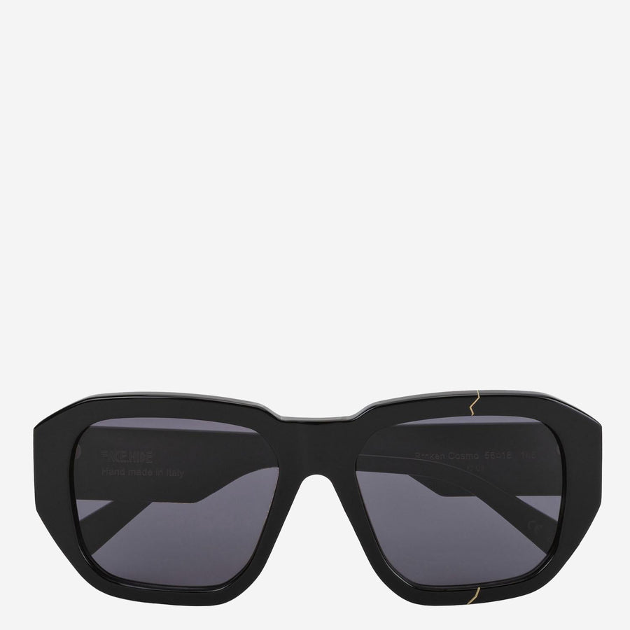 Broken Cosmo Sunglasses Black Acetate