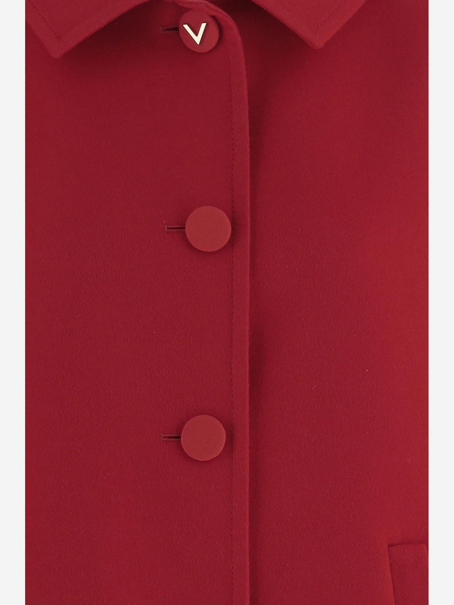 Coat Wool And Cashmere Red