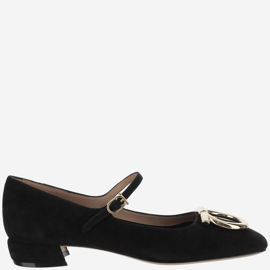 Leather Ballerinas Black Upper: Bos Taurus Shoe