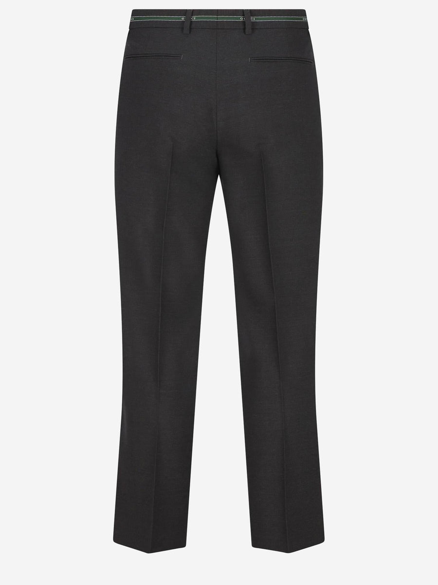 Trousers Wool Grey