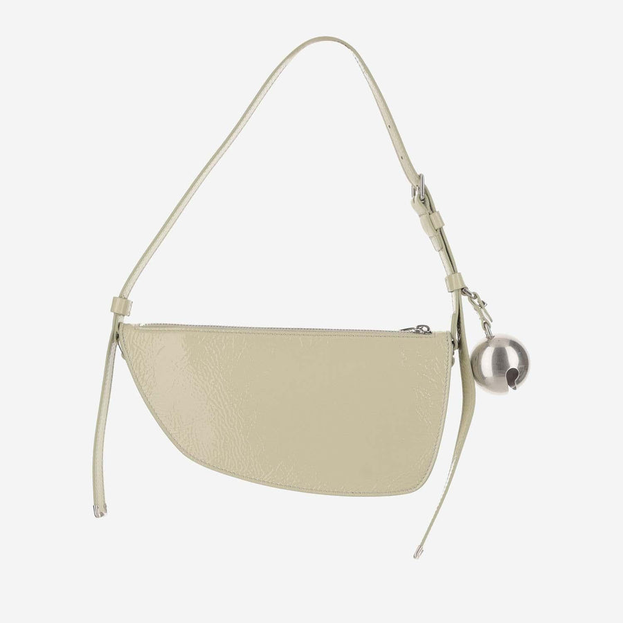 Mini Shield Bag Beige Leather Calfskin Shoulder