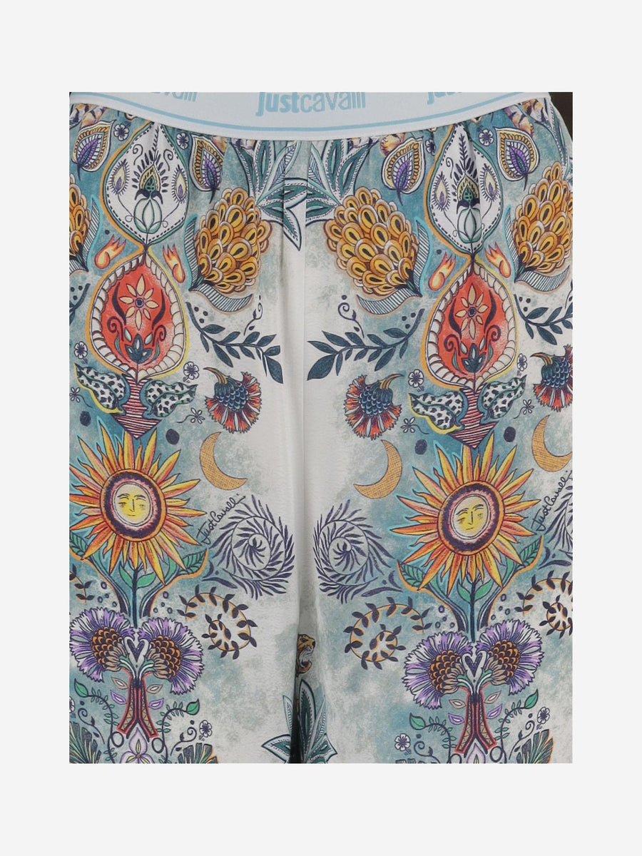 Viscose Trousers With Floral Print