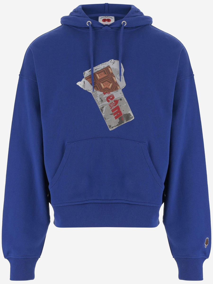 Cotton Hoodie Blue Sweatshirts