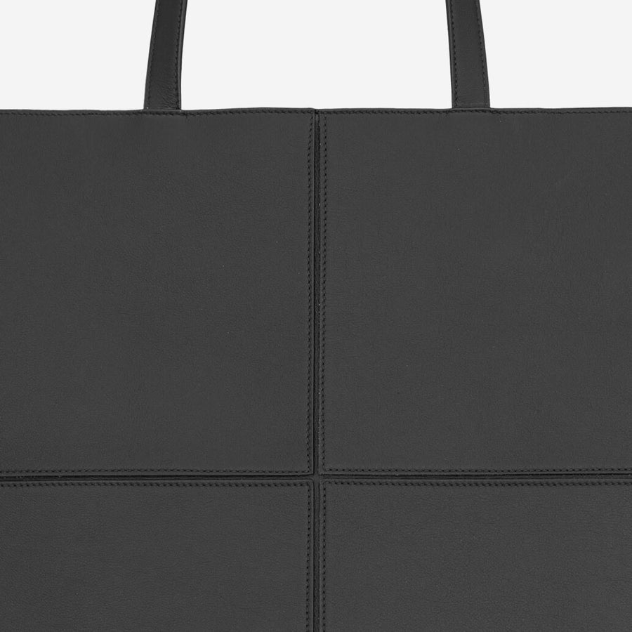 Leather Tote Bag Black Shoulder