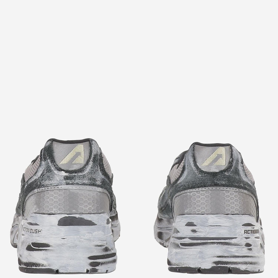 Sneakers Super Vintage Leather And Fabric Multicolour Trainers