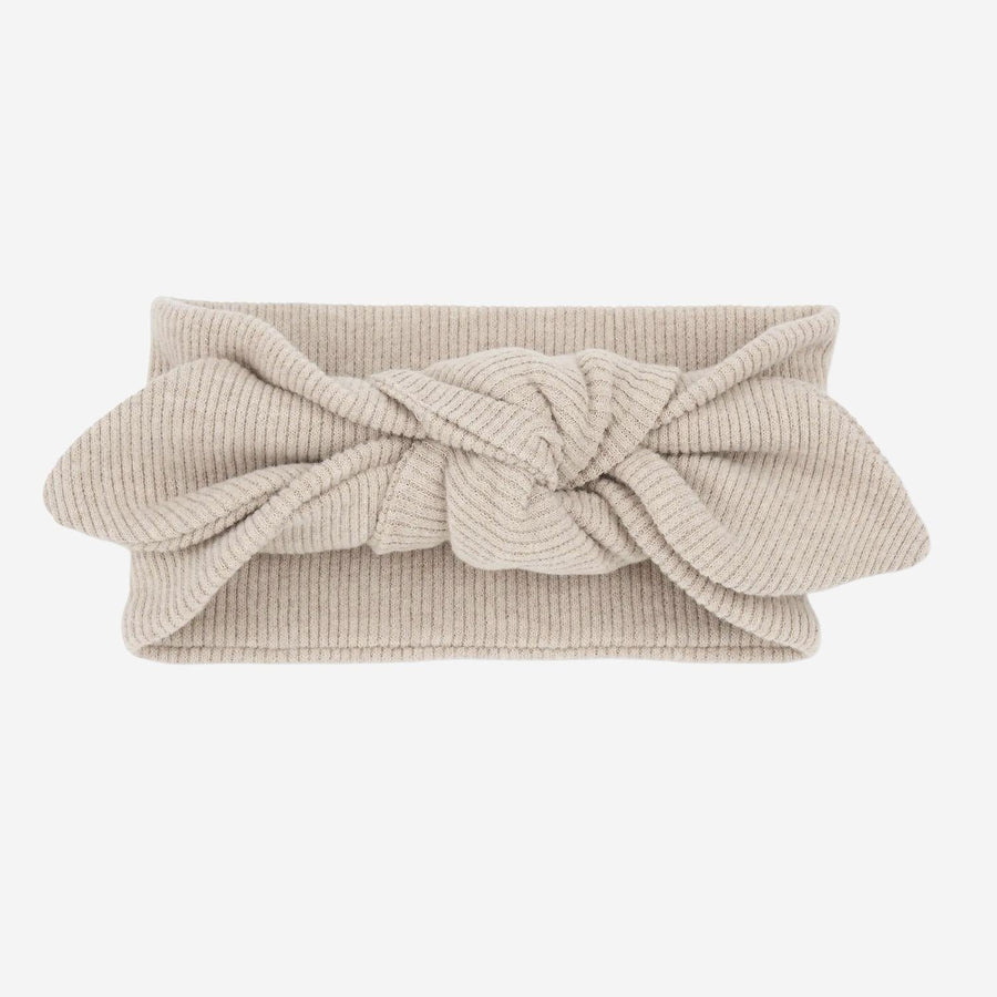 Ursula Headband With Bow Detail Beige Cotton Accessory