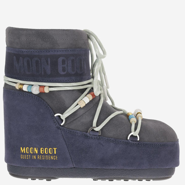 Icon Low Boots Navy Leather
