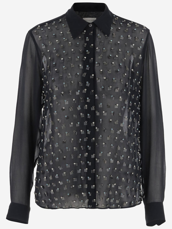 Shirt Decorated Viscose Navy