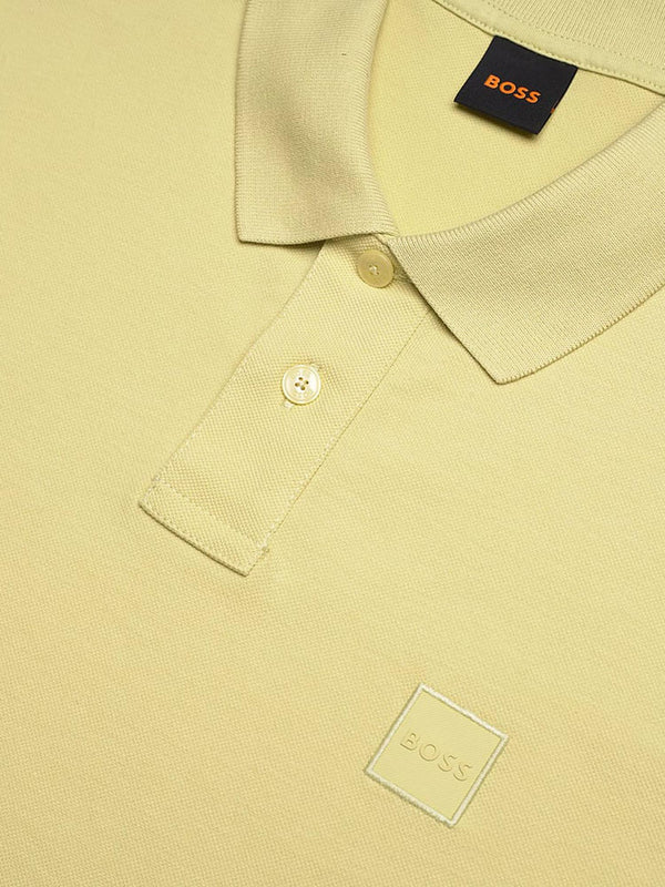 Polo Shirt Stretch Cotton Yellow