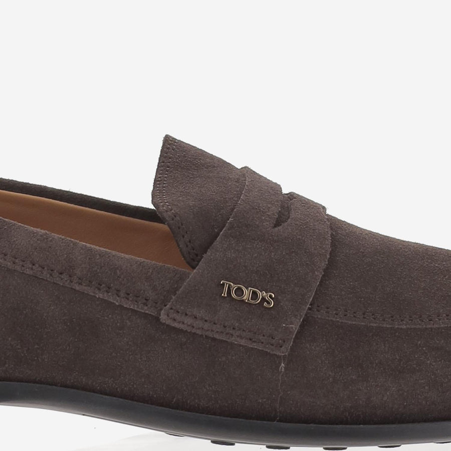 Suede Loafers Dark Brown