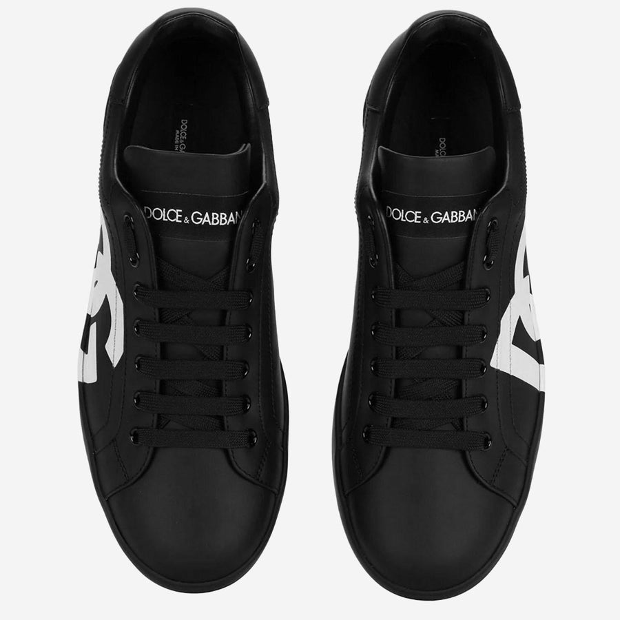 Sneakers Portofino Leather Black Trainers