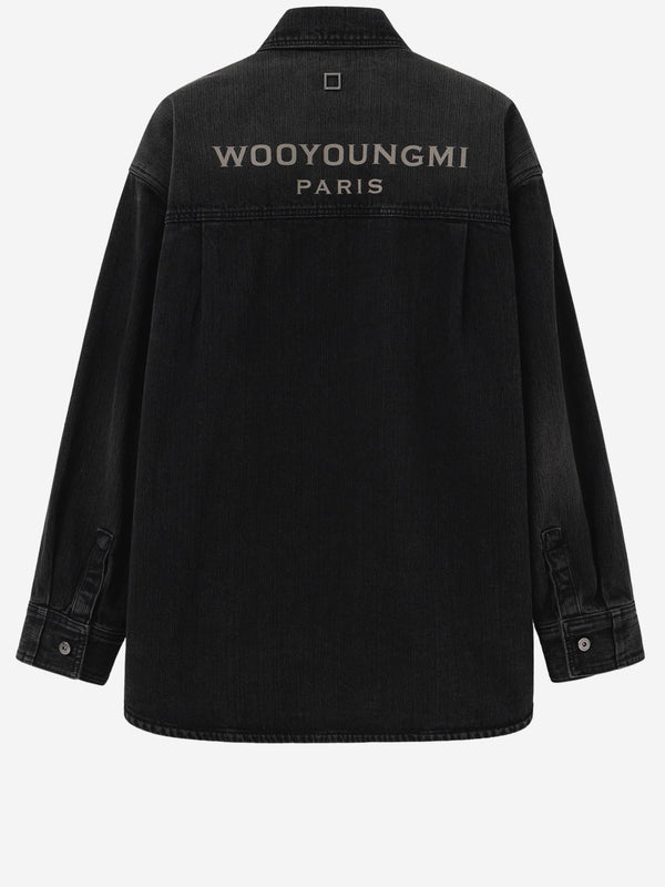 Shirt, Cotton With Logo Black