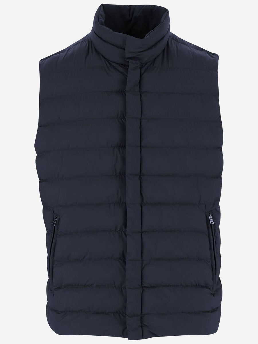 Padded Nylon Vest Black Polyamide Waistcoats & Gilets