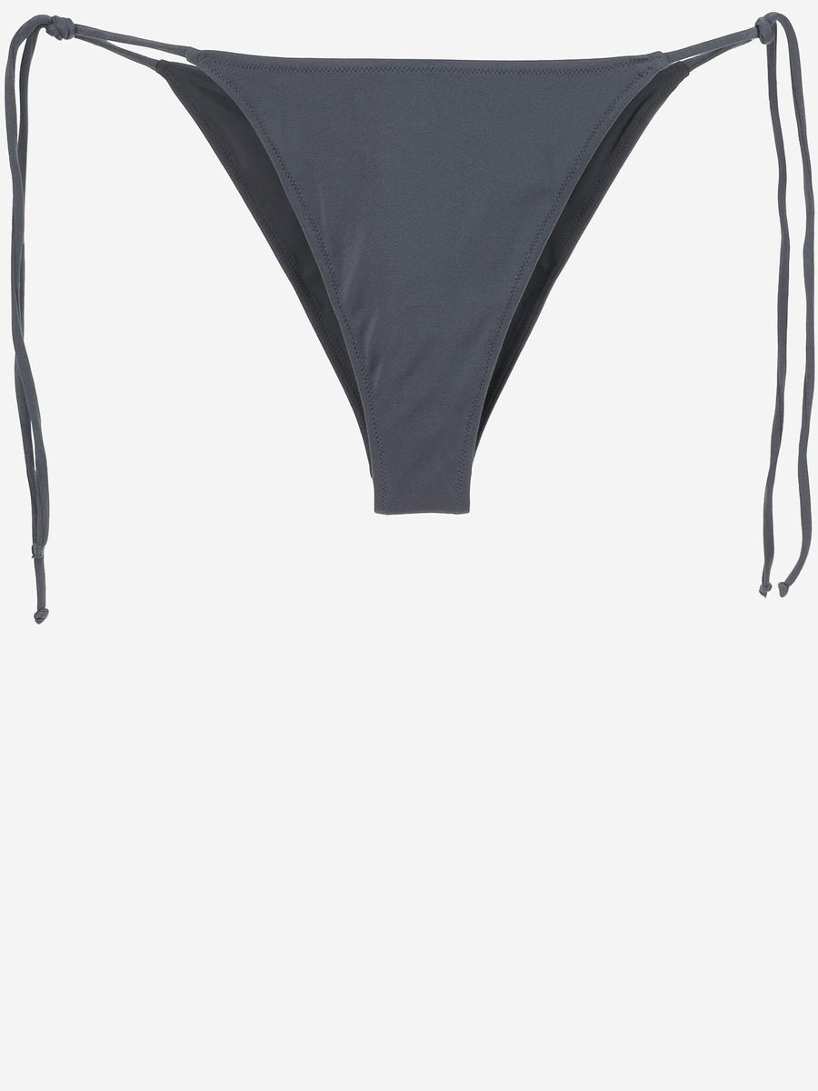 Logo Bikini Bottom Gray Polyamide Swimwear