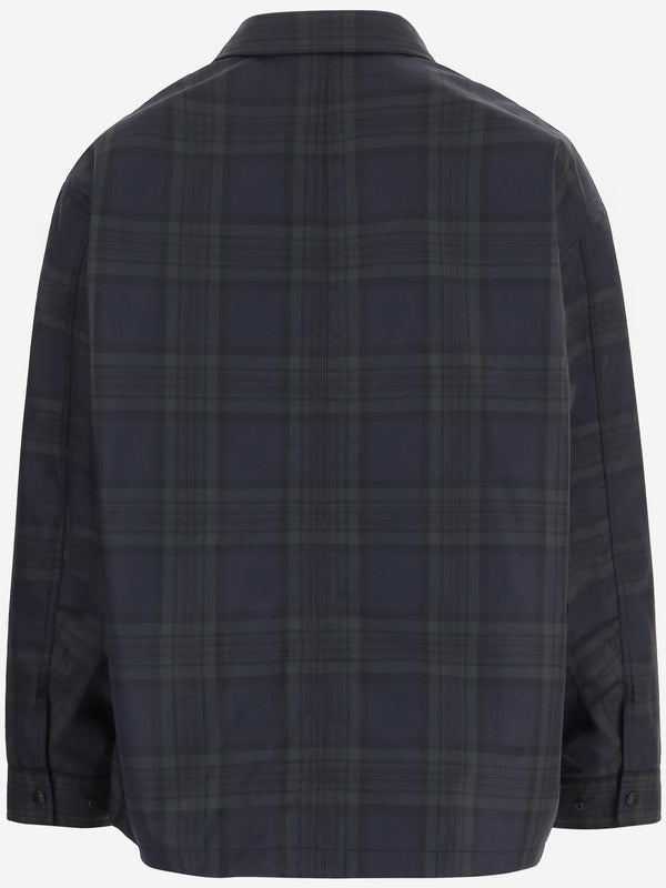 Shirt Cotton-Blend Checked Navy