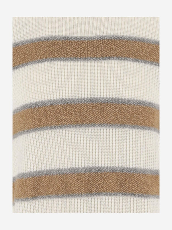 Cashmere Sweater With Striped Pattern