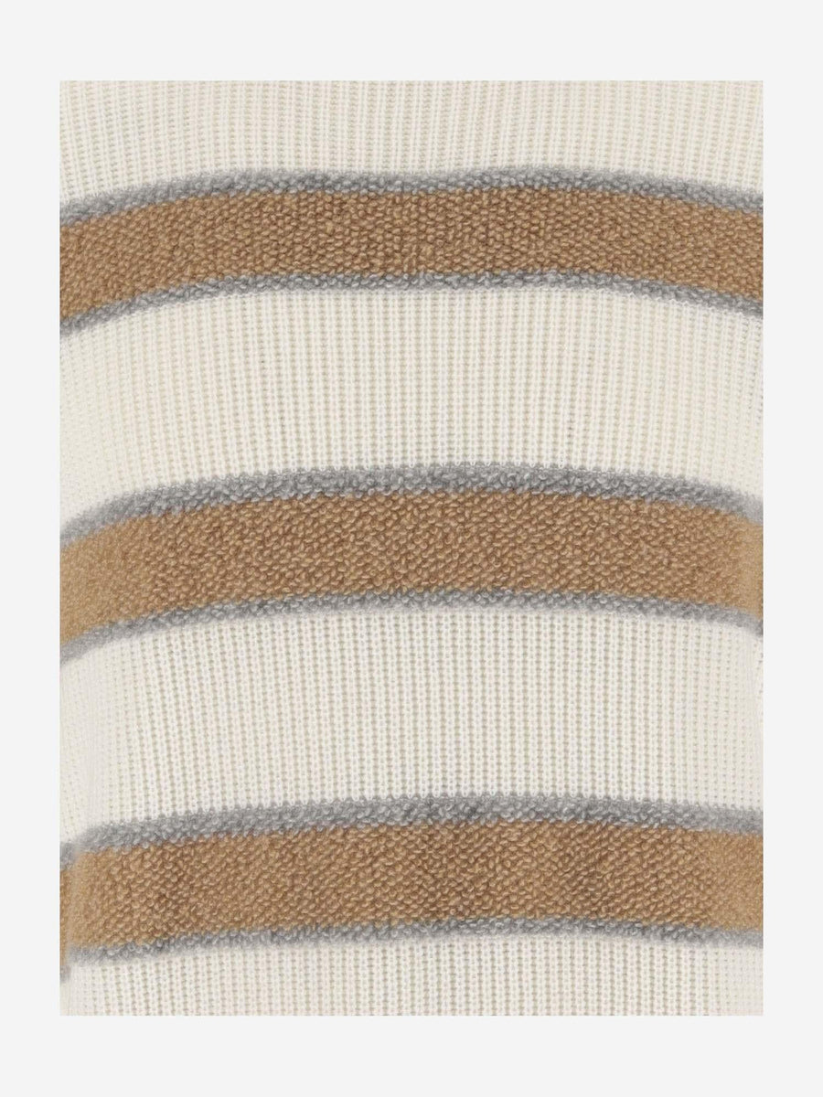 Cashmere Sweater With Striped Pattern