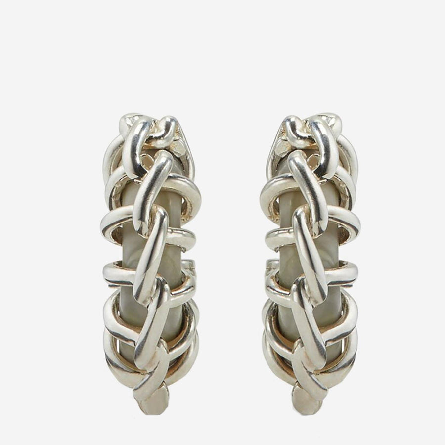 Weave Earrings Silver Sterling
