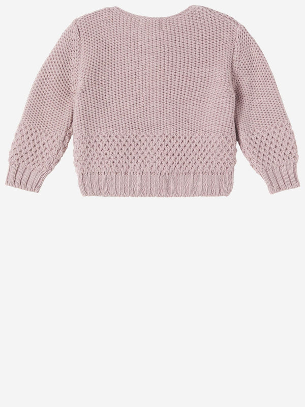 Cardigan Malene Pink Wool-Blend